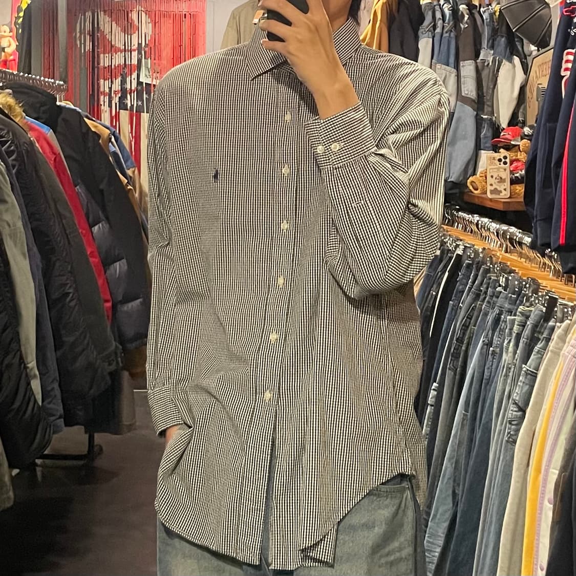 [IM] Polo 폴로 체크 블랙 긴팔셔츠 상품이미지4