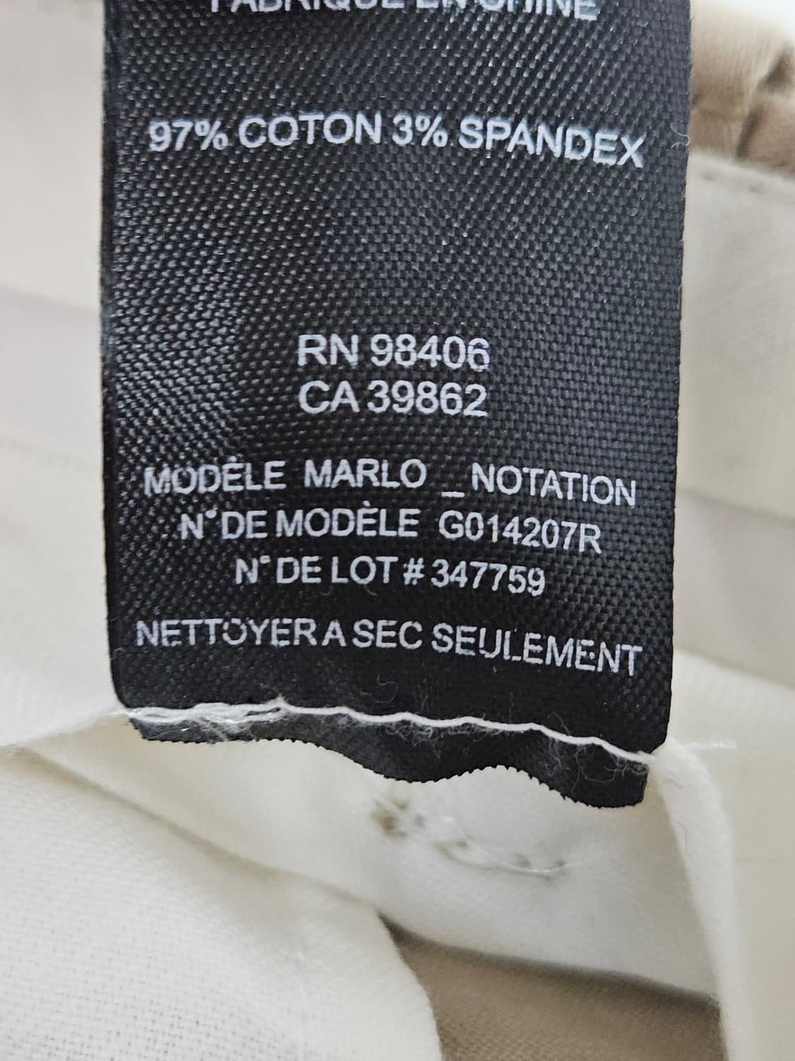 따어리 옴므 Theory 신형 베이지 슬랙스 팬츠 바지 코튼 34 정품 상품이미지6