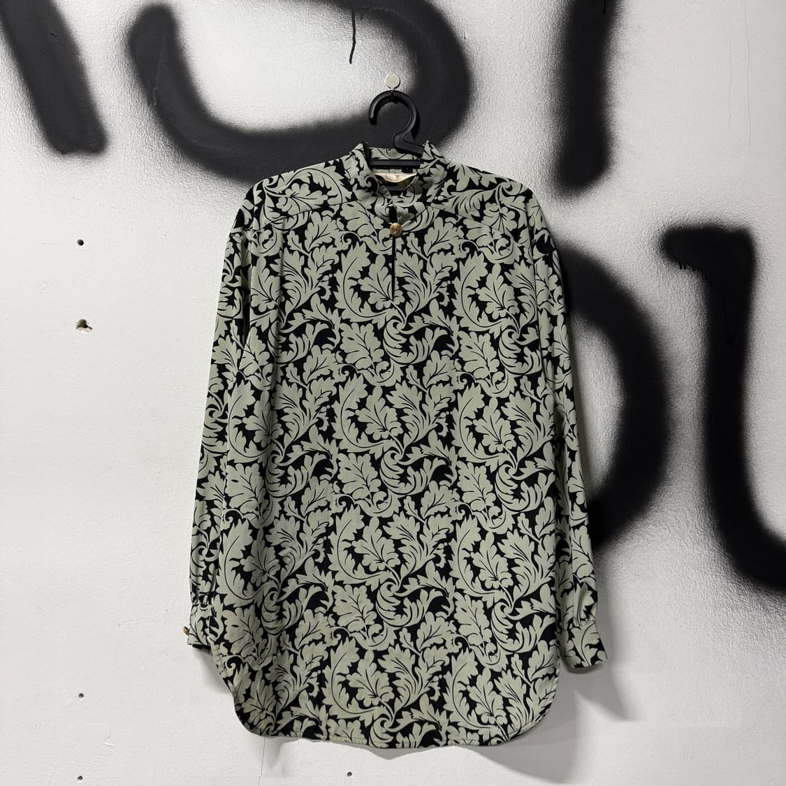 VTG 빈티지 치파오st 차이나카라 패턴 롱 블라우스 셔츠 상품이미지1