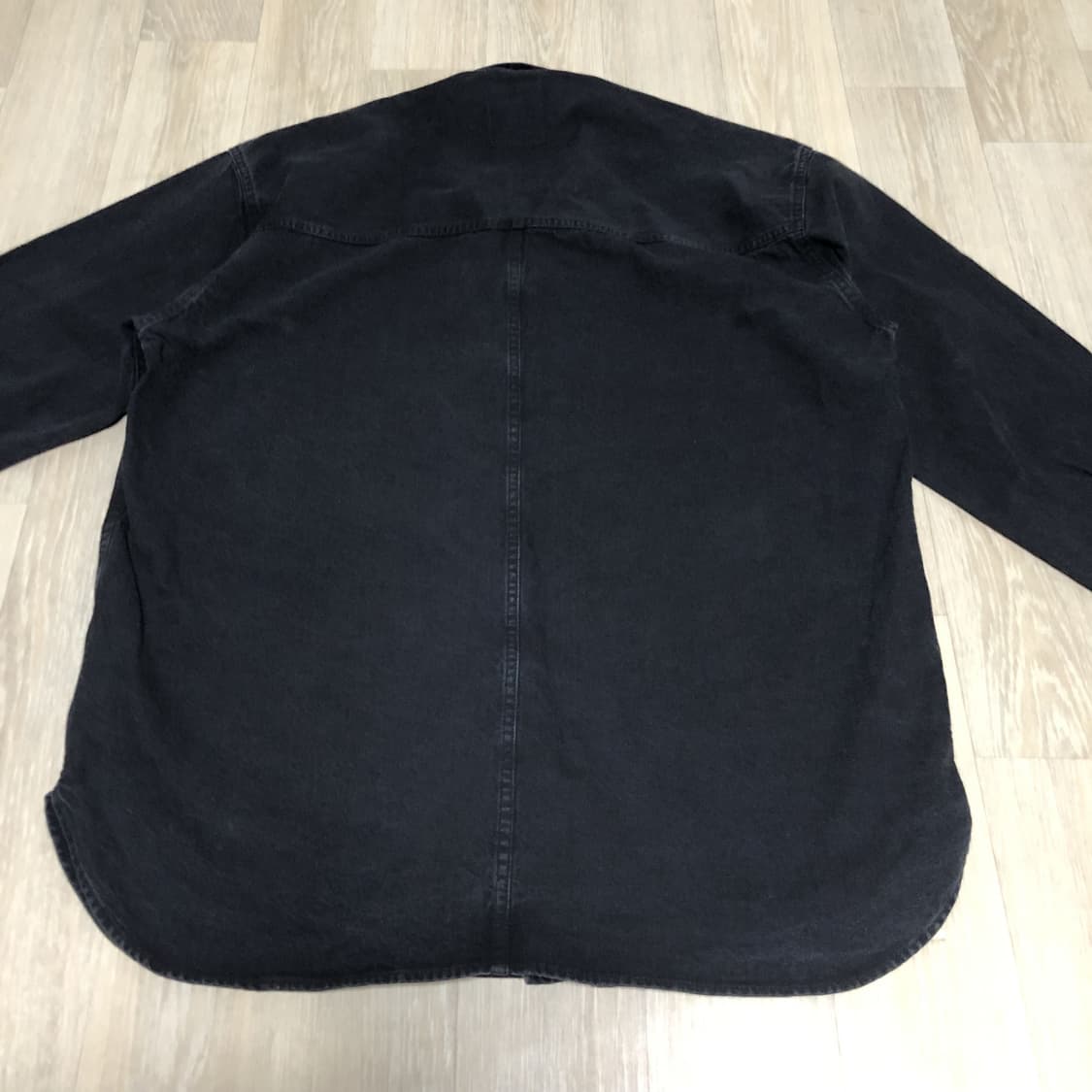 (L) 새상품 417 by EDIFICE 에디피스 1st 흑청 데님 셔츠 상품이미지8