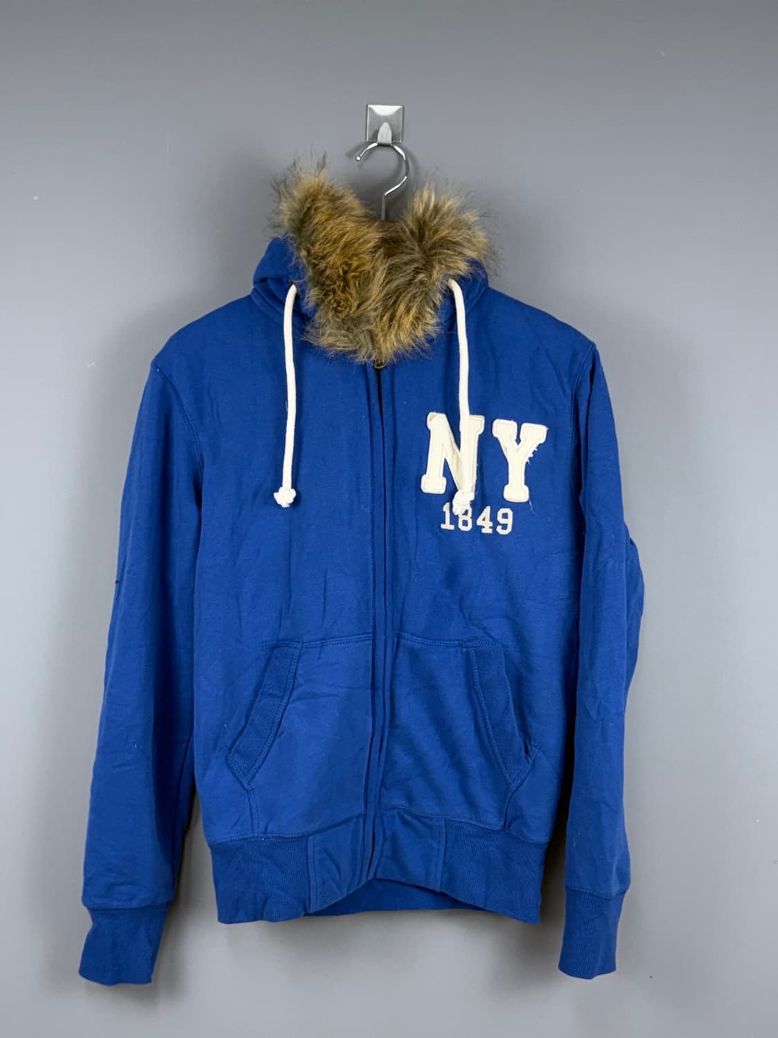 후아유 울프죠 쉐르파 후드집업 블루 E29 상품이미지2