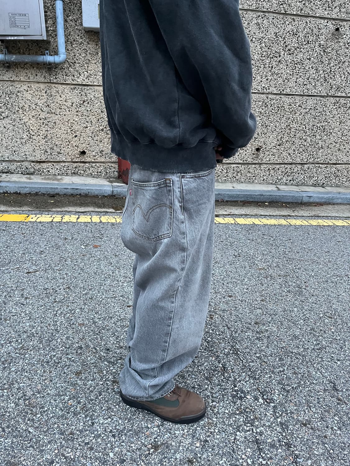 빔즈 리바이스 슈퍼와이드 데님 실버 32사이즈 택보유 상품이미지2