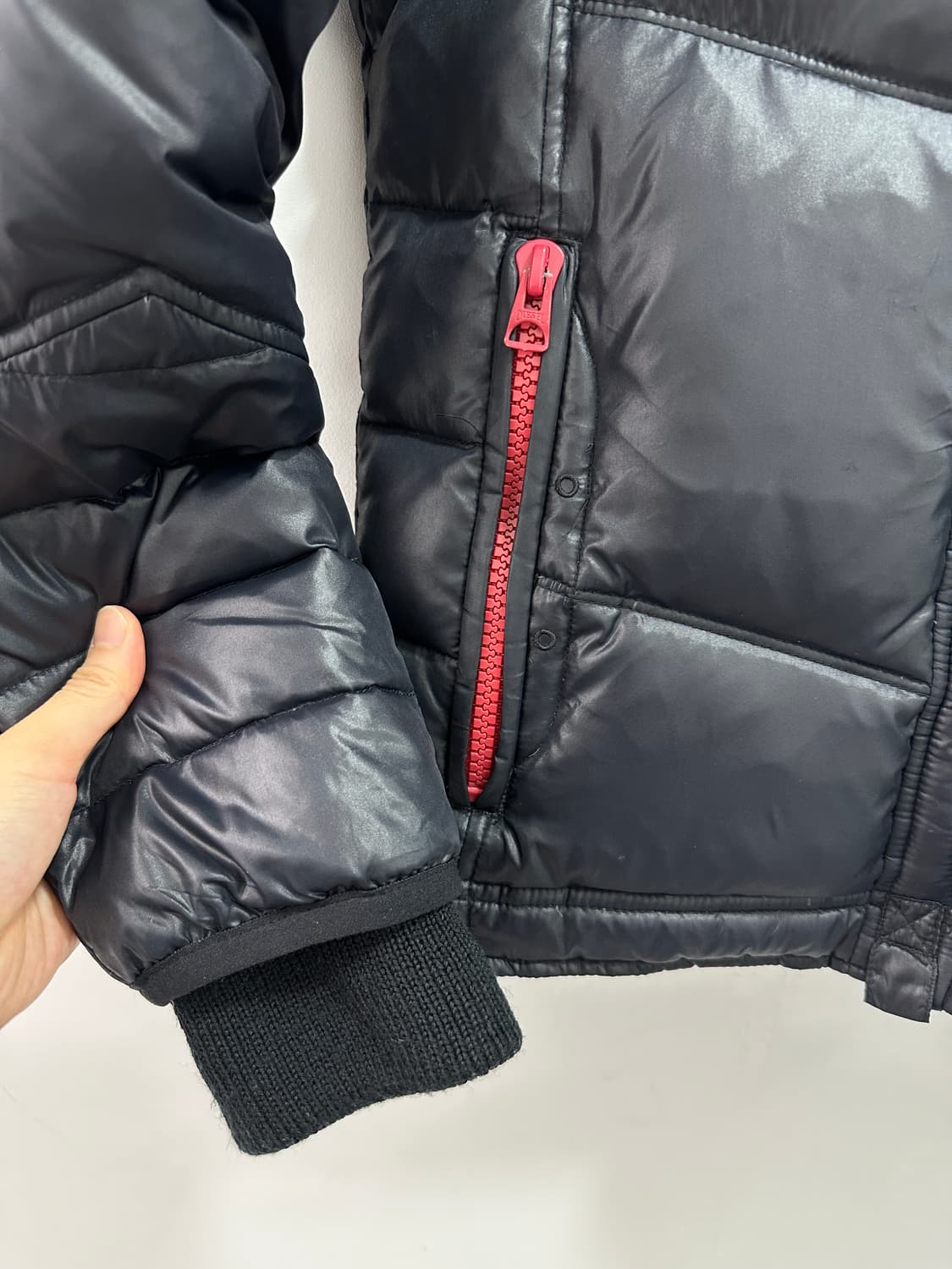 Diesel biker red puffer jacket 상품이미지4