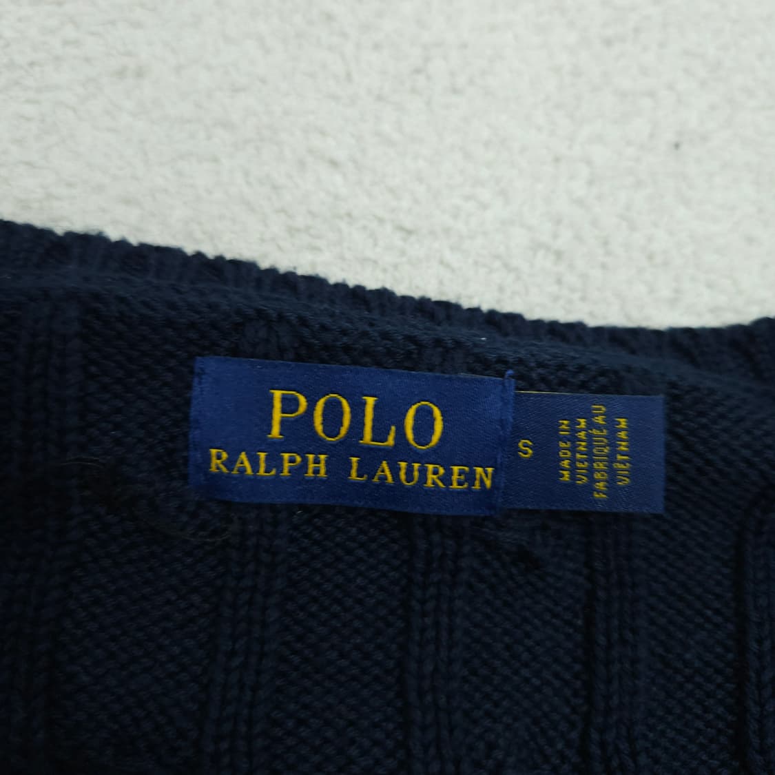폴로 랄프 로렌 신형 여성 케이블 니트 S 네이비 상품이미지4