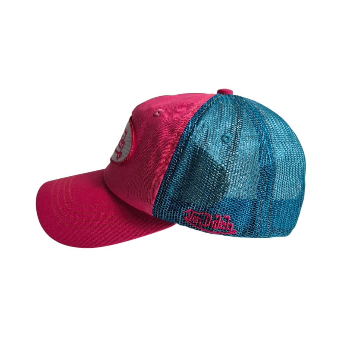 VonDuTch) 본더치 Y2K 패치 로고 매쉬캡 핑크블루 상품이미지3