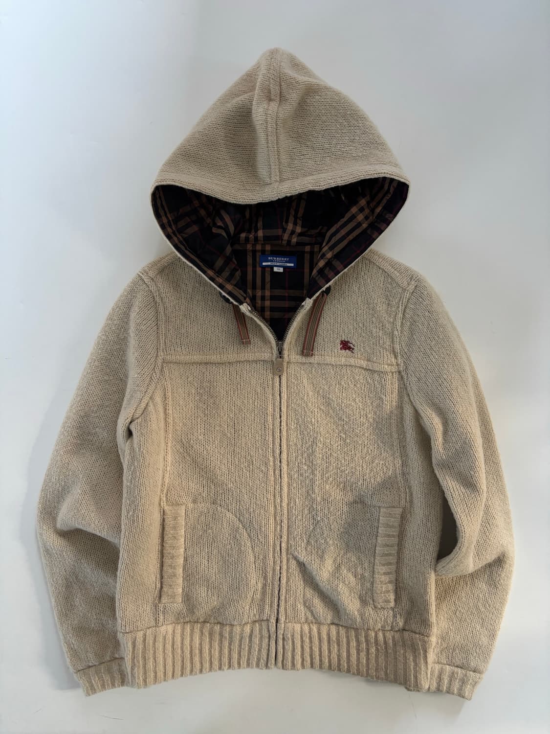 Burberry 버버리 블루라벨 모헤어 아이보리 니트 후드 집업  상품이미지1