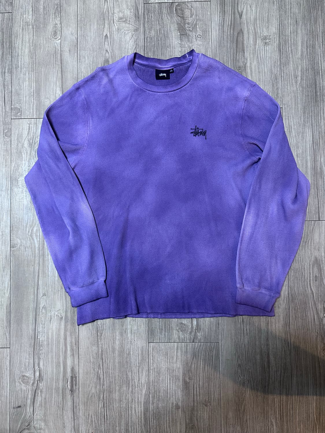 스투시 베이직 스탁 써멀 롱슬리브 티셔츠 라벤더 상품이미지1