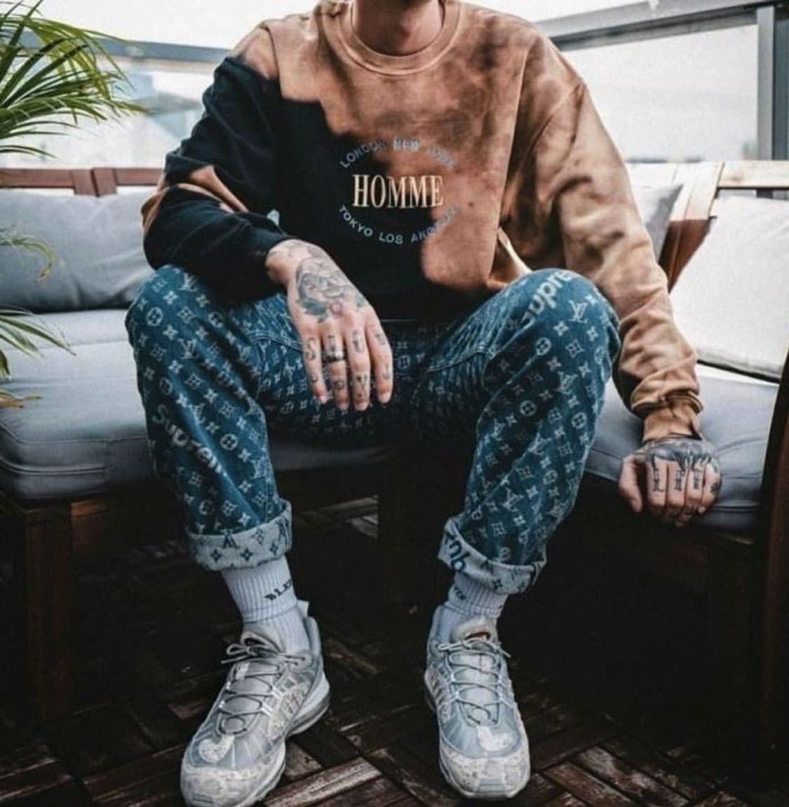 17fw 발렌시아가 블리치드 옴므 HOMME 오버핏 맨투맨 m사이즈 상품이미지7