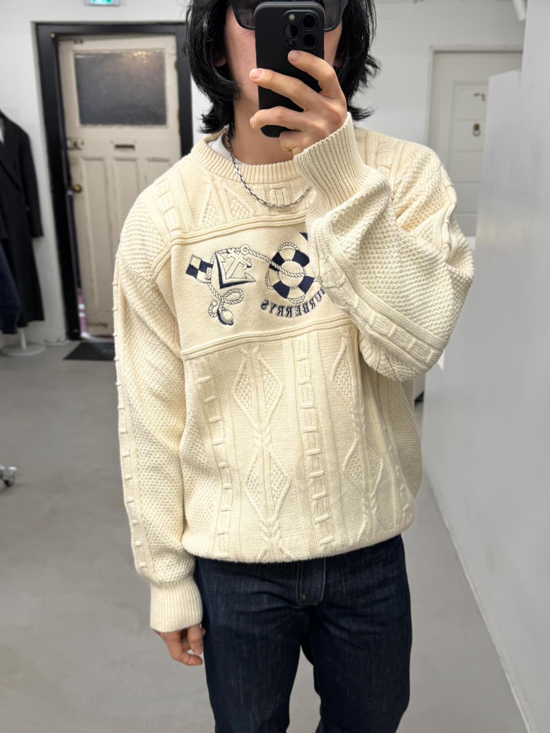 90s 버버리 영국제 코튼 니트 상품이미지2