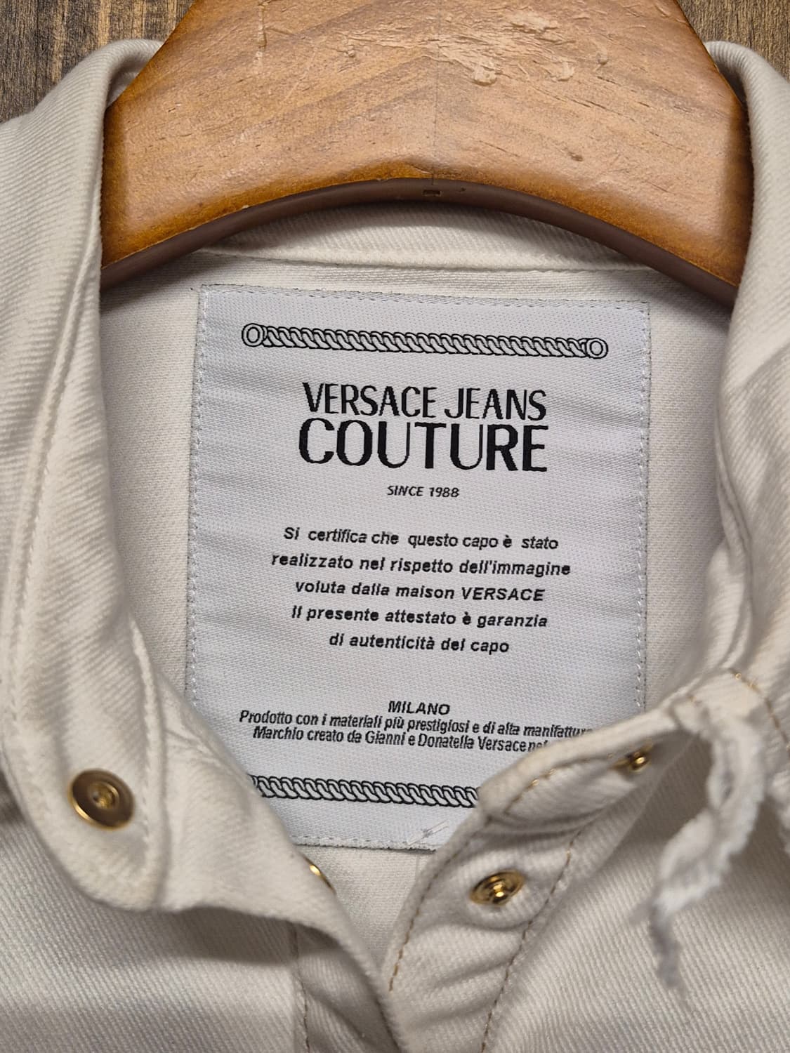VERSACE JEANS WHITE DENIM SHIRT  상품이미지7