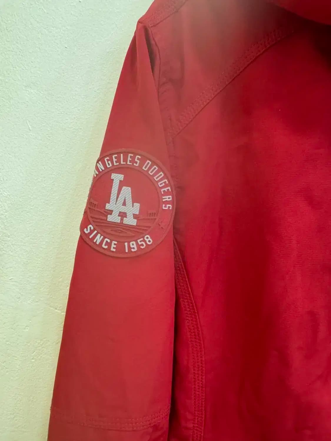 MLB LA 다저스 레드 후드 바람막이 점퍼 상품이미지5