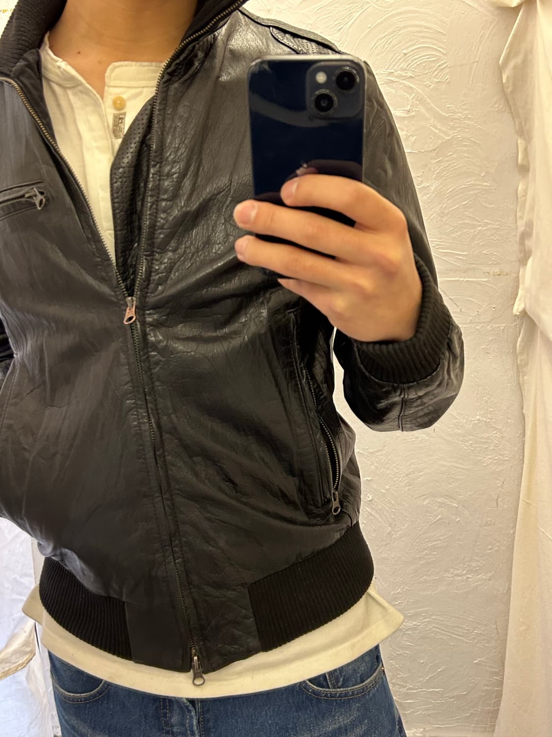 Zara man 슬림 레더자켓 상품이미지3