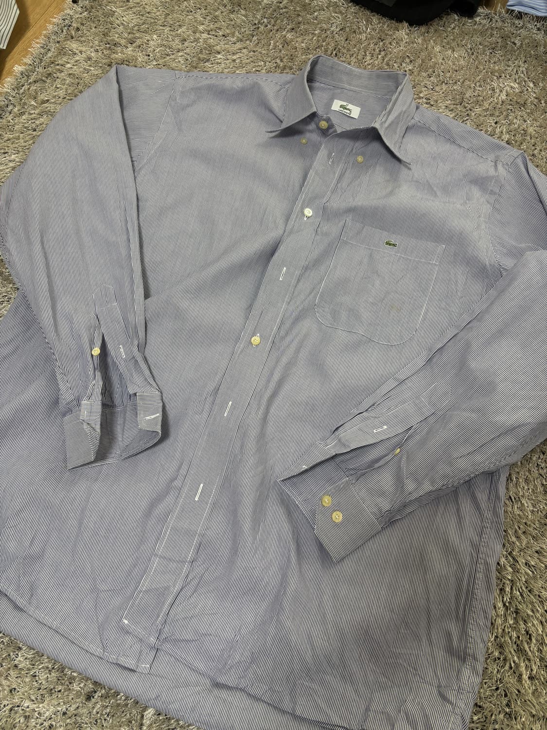 일본판 라코스테 스트라이프셔츠 사이즈 105-110 상품이미지2