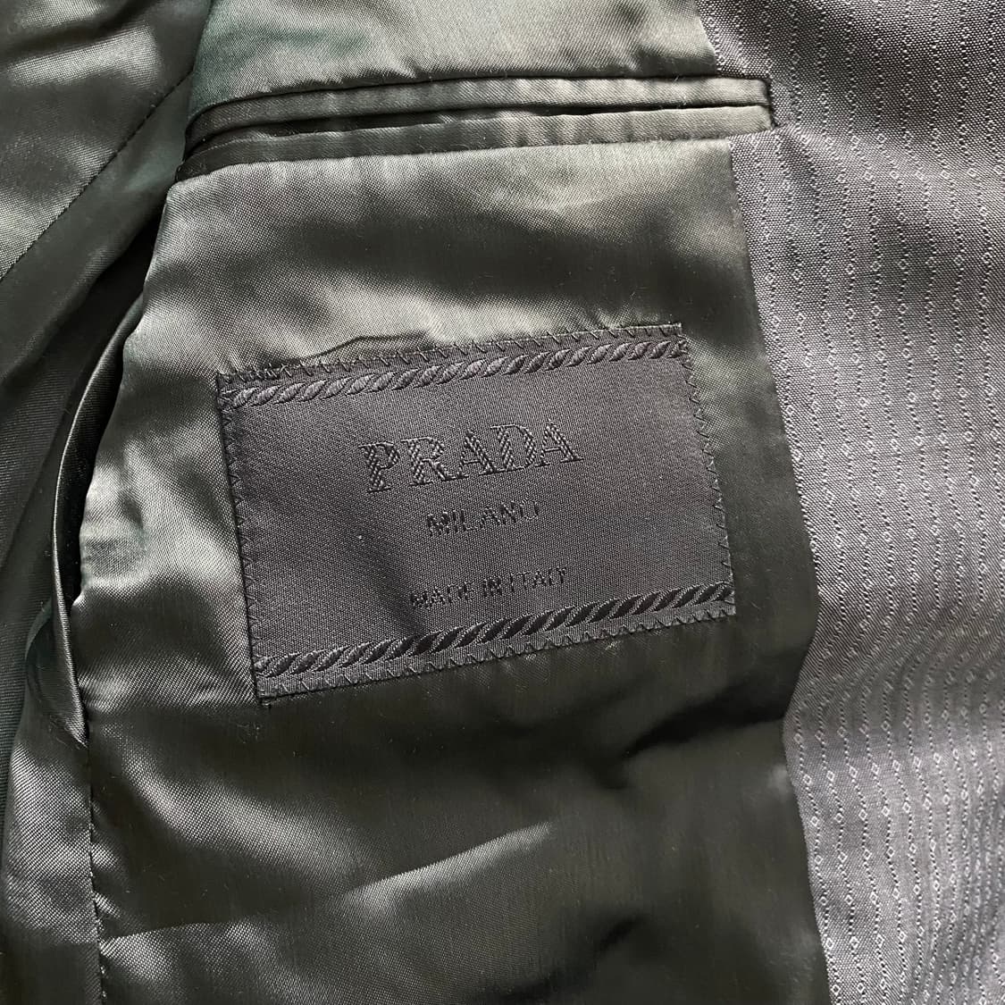 [50] 프라다 04SS 울 실크 자카드 코트 상품이미지7