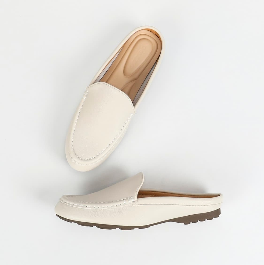 새상품)발편한 블로퍼 뮬슬리퍼 아이보리 245 임산부신발 상품이미지4