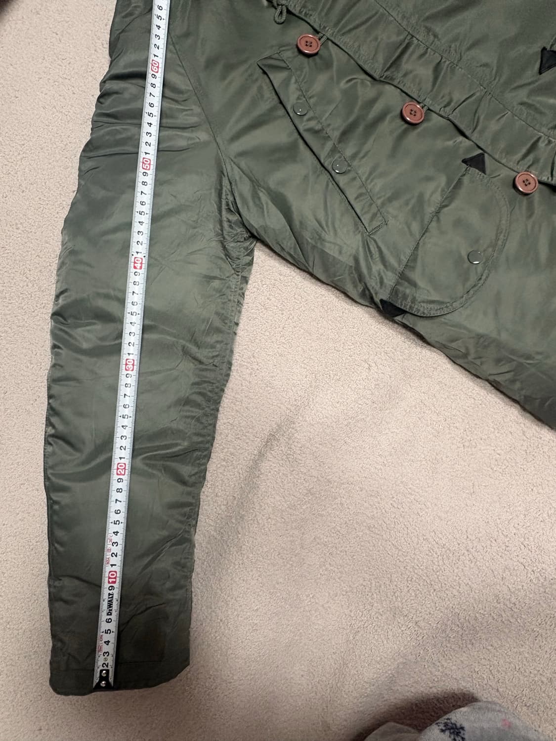 빈티지 무드 카키 퍼 패딩 점퍼 상품이미지2