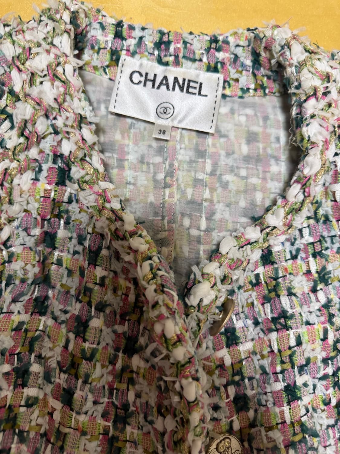 CHANEL 샤넬 크루즈 컬렉션 18C 멀티컬러 트위드  자켓 코트 38 상품이미지4