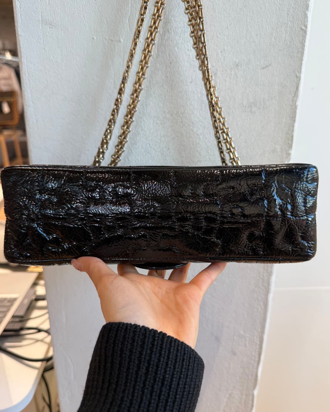 샤넬 블랙 2.55 퍼즐 직소 더블 플랩백 상품이미지7