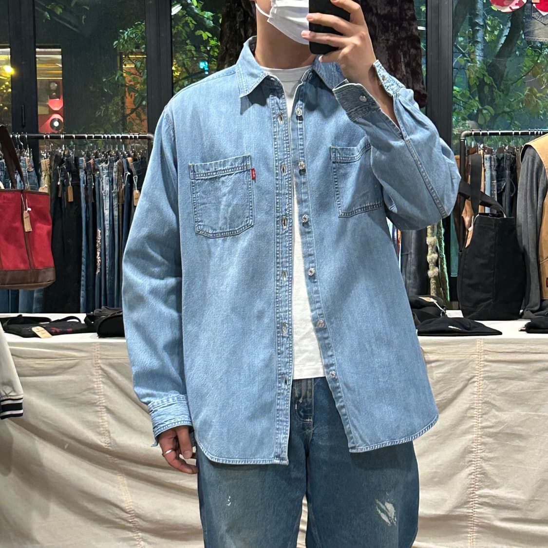 L) 리바이스 투포켓 워크 데님 셔츠 자켓 T버튼 타입 상품이미지9