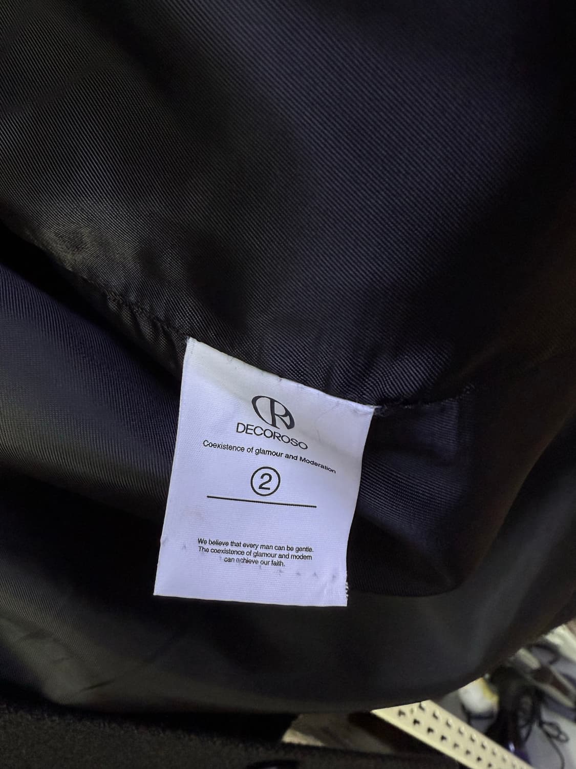 데꼬로소 크롭 울자켓 블랙 상품이미지3