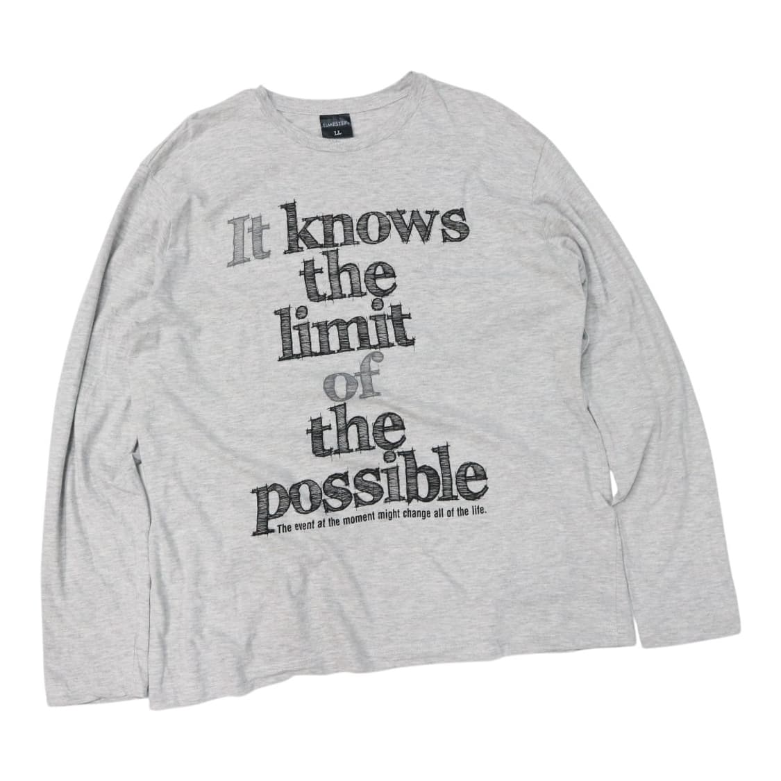 타임스텝 빈티지 그레이 타이포그래피 롱 슬리브 (LL) 상품이미지1