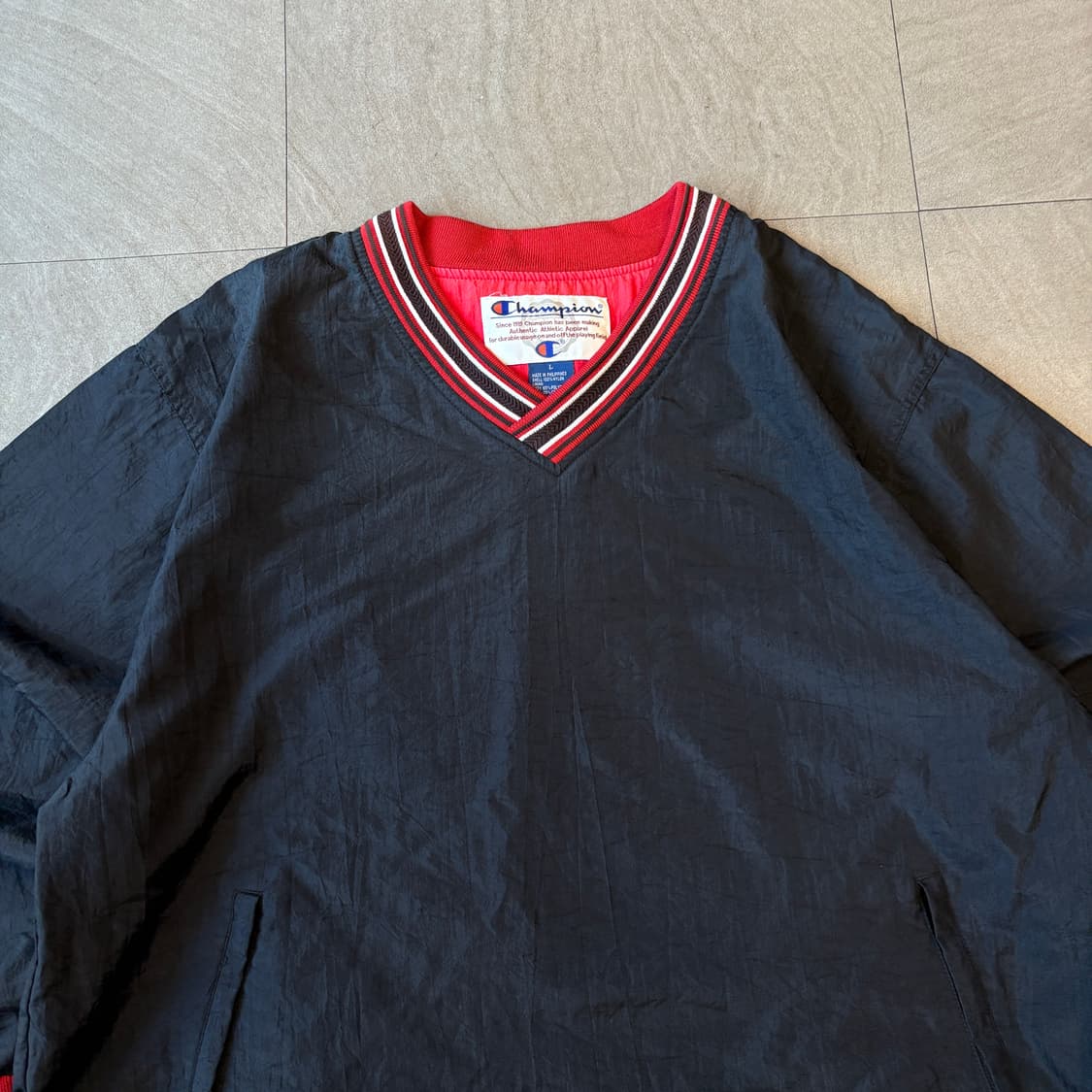 챔피온 정품 블랙 나일론 웜업 상품이미지3