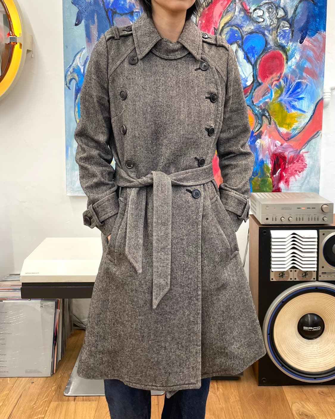 이자벨마랑 더블브레스티드 헤링본 코트 상품이미지1