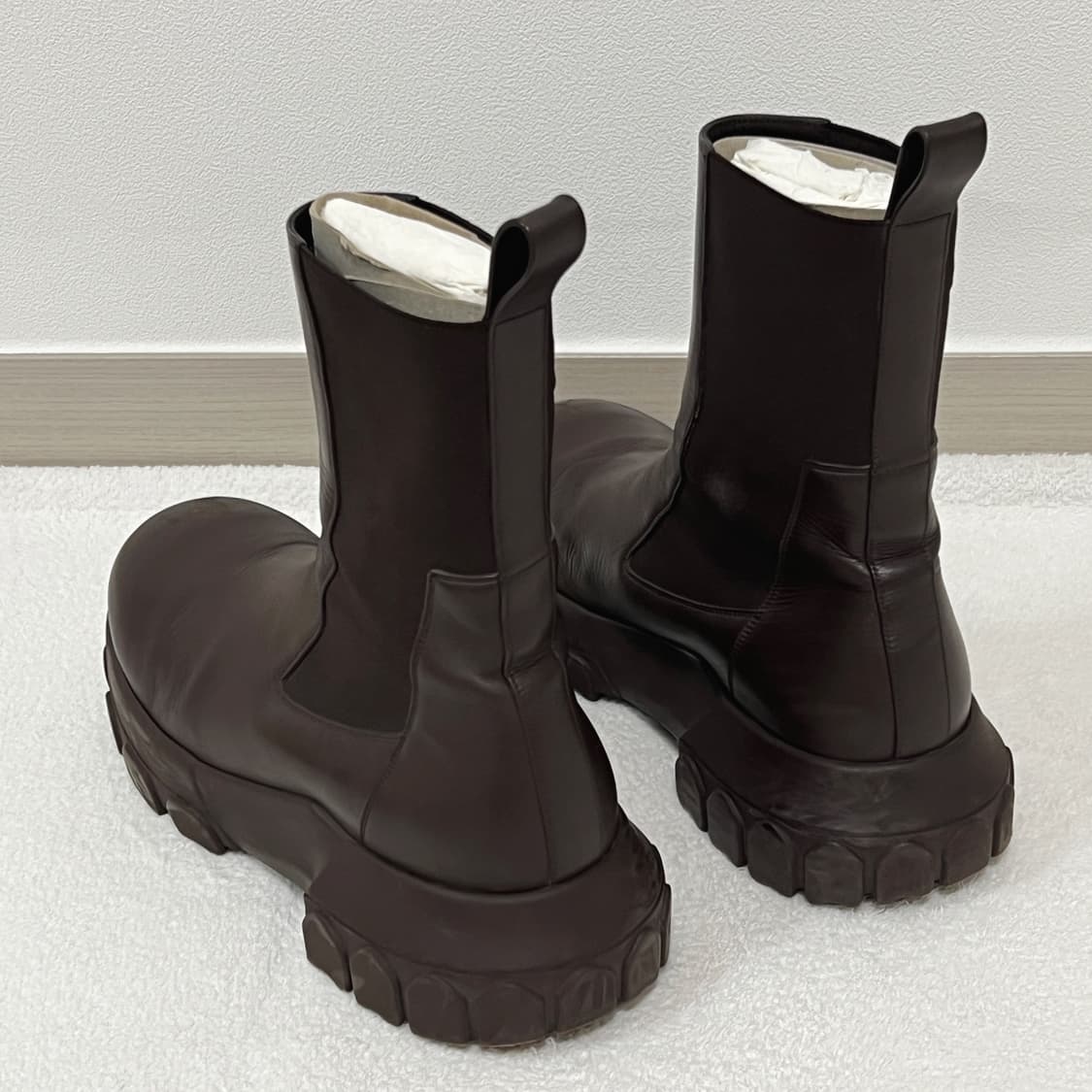 릭오웬스 23FW 비틀 보조 트랙터 부츠 브라운 상품이미지2