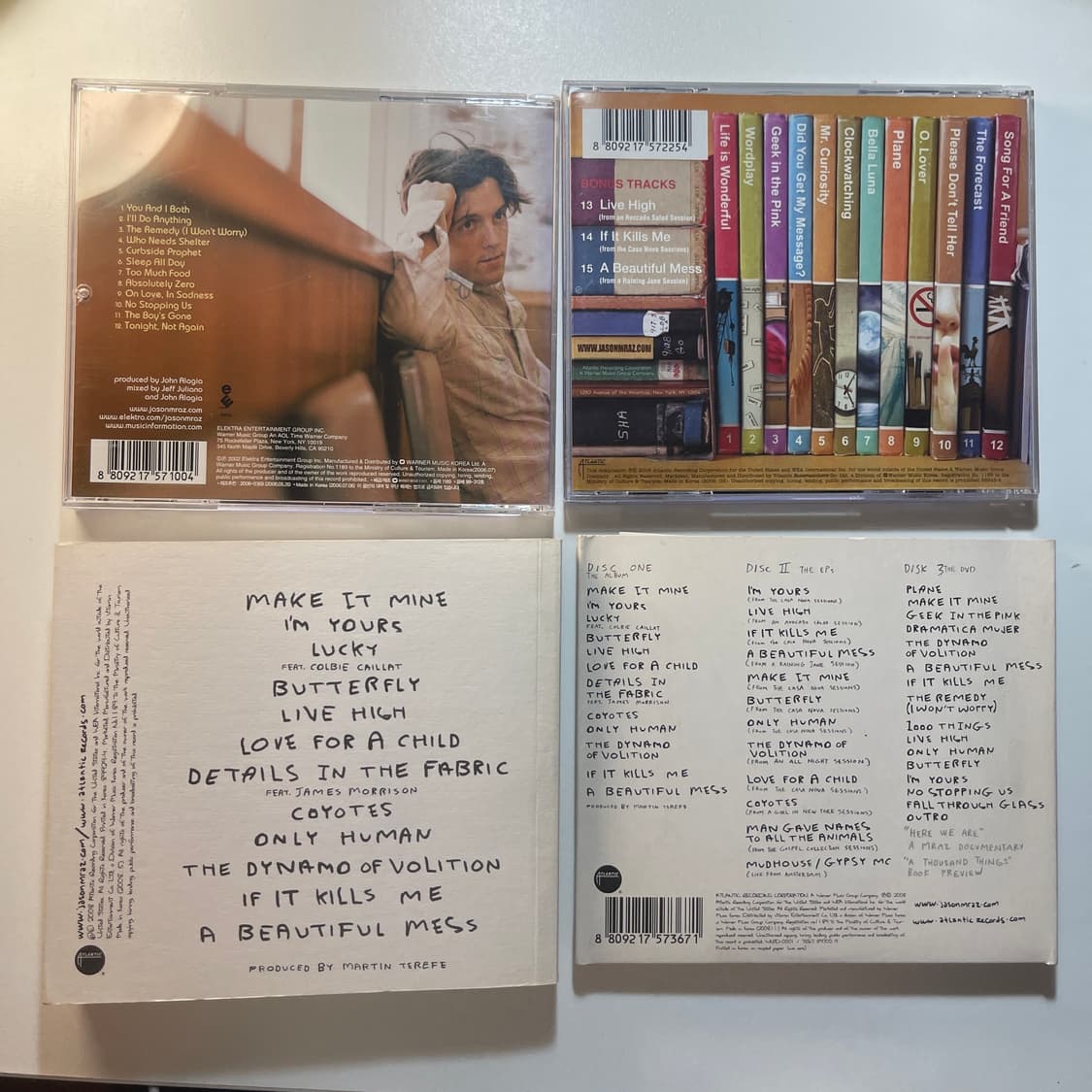 제이슨 므라즈 1집 2집 3집 리미티드 앨범 음반 CD 세트 상품이미지2
