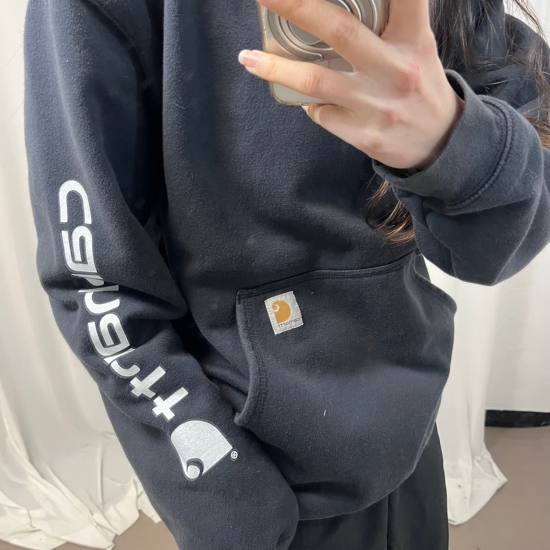 Carhartt Black Hoodie 상품이미지3