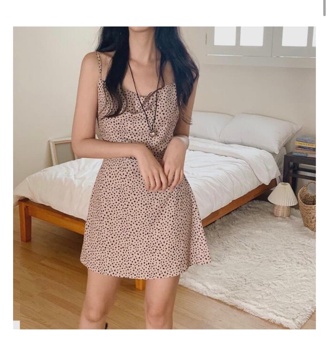 [무배] 레오파드 드레이프 베이지 원피스 상품이미지1