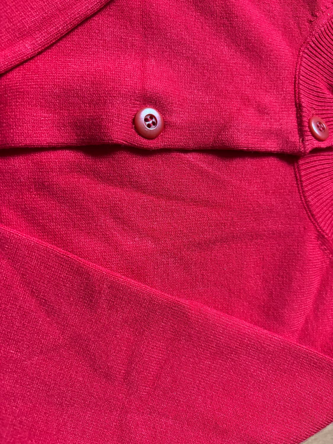 mohae 울 라운드 가디건 레드 상품이미지5