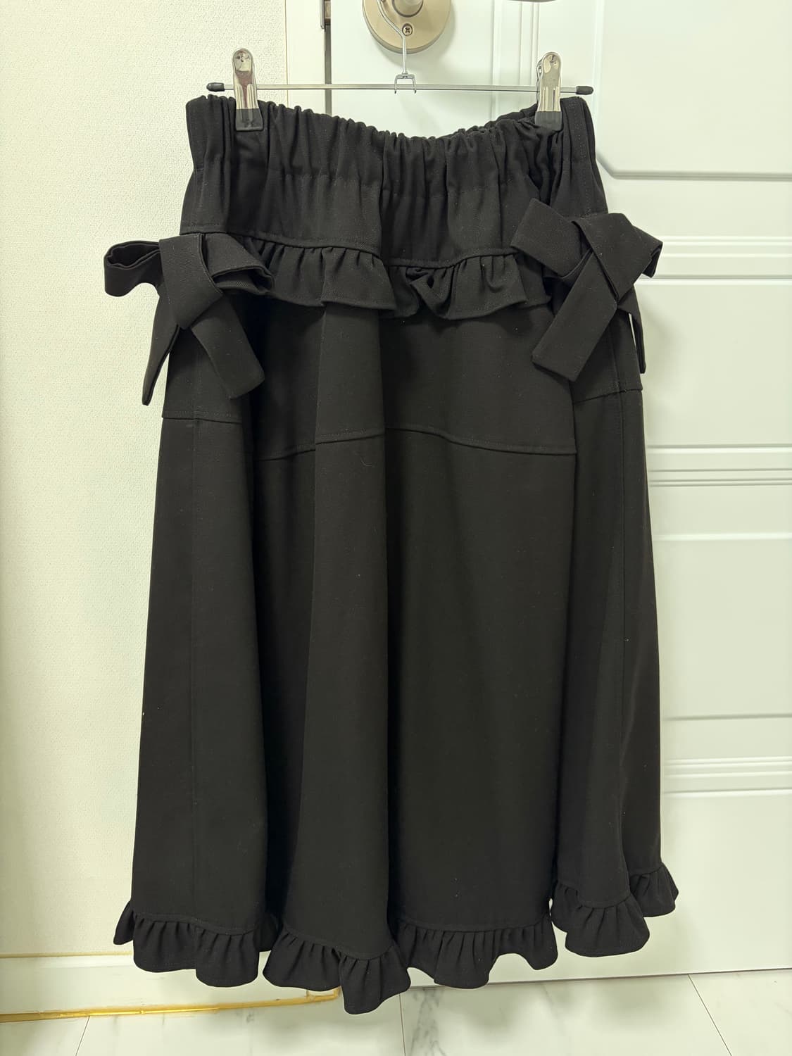 체메씨 BOW CULOTTES SKIRT (BLACK) 상품이미지3