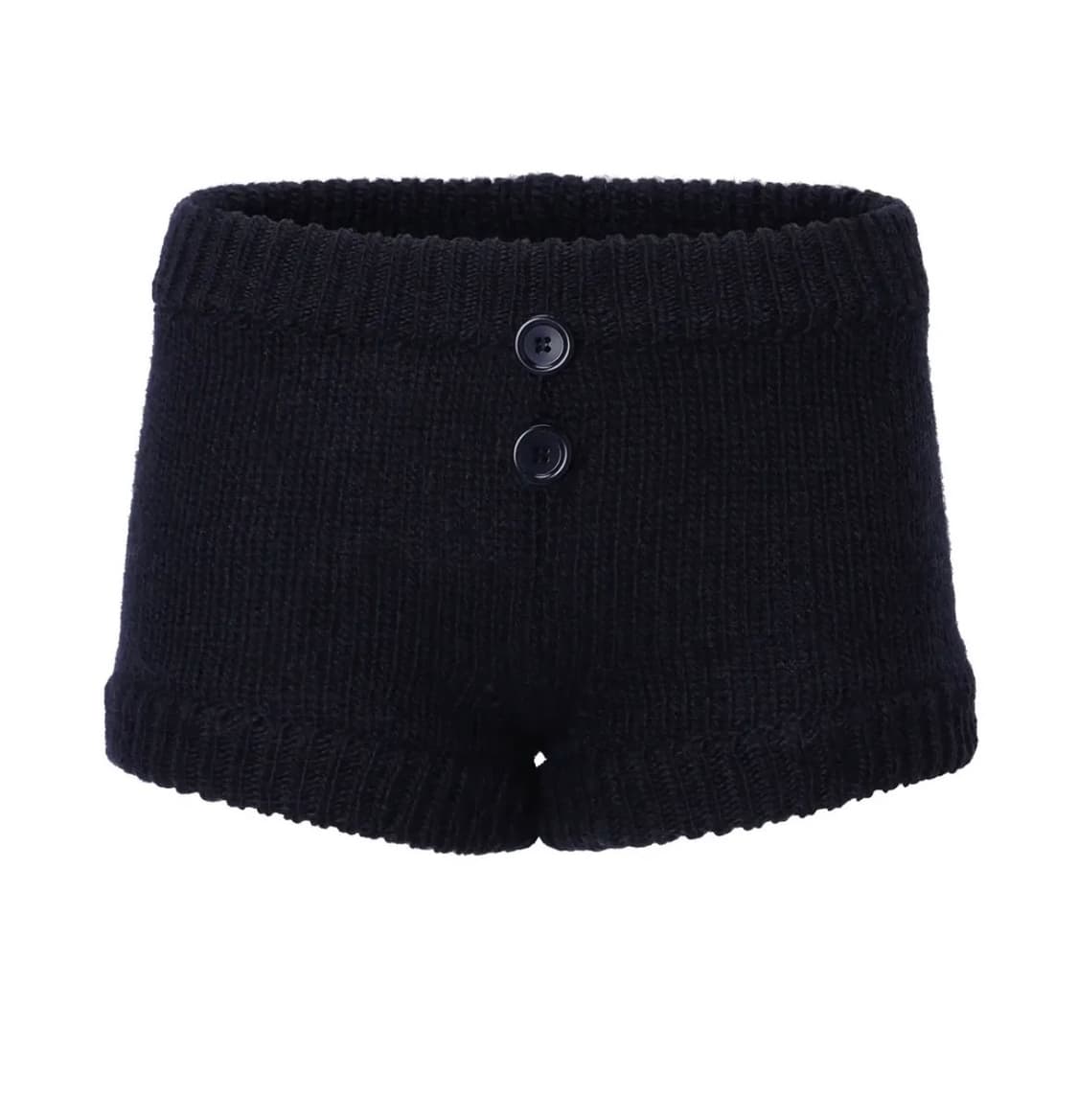 threetimes powder shorts 니트 팬츠 navy 상품이미지1