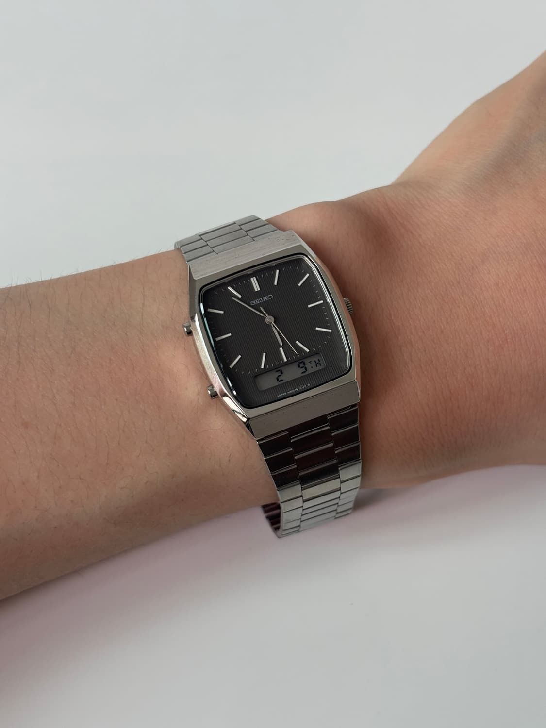 1980s Black Stripe Dial Ana Digi Quartz 상품이미지9