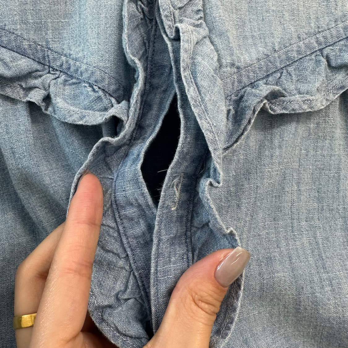 폴로 랄프로렌 신형 프릴 데님 셔츠  상품이미지6