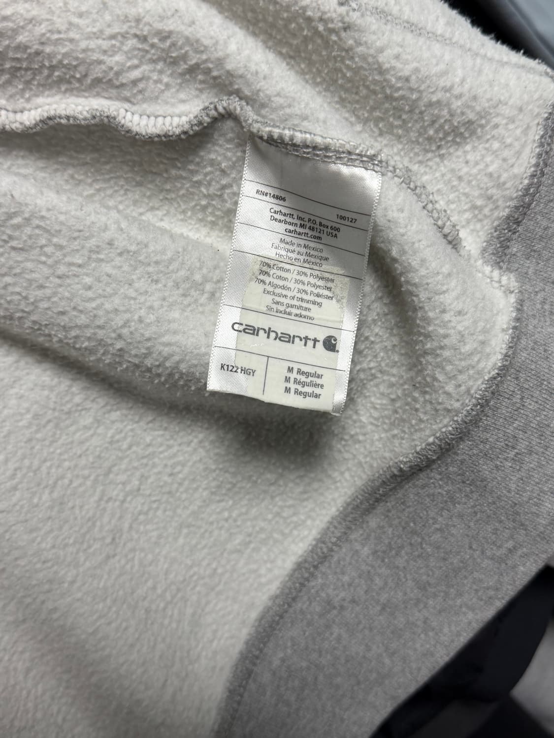 칼하트 그레이 후드집업 M 상품이미지4