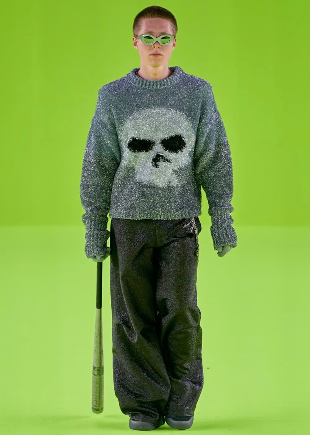 [M,L,XL]이알엘 ERL 스컬 니트 상품이미지2