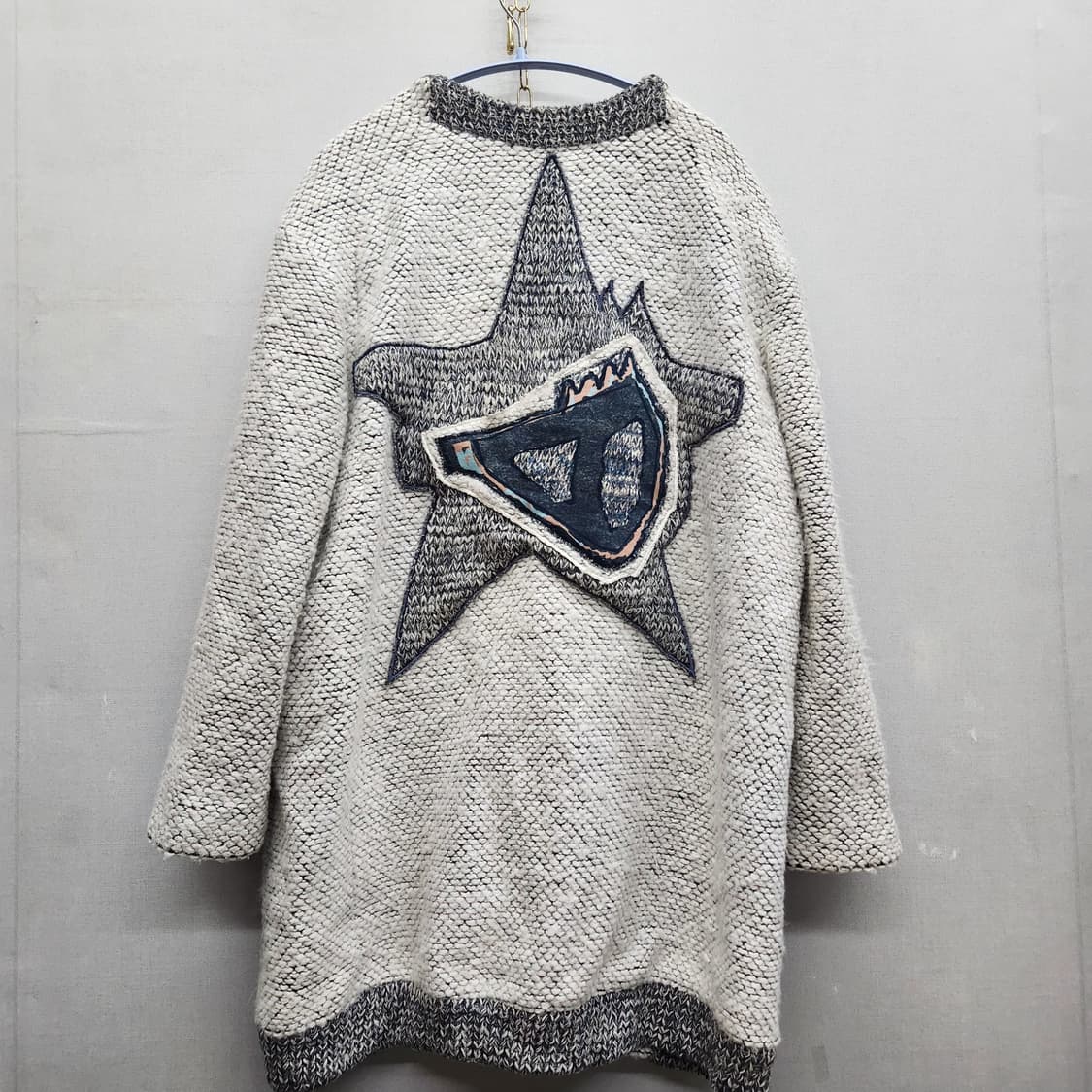 한섬 SJSJ 디테일 빈티지 니트 롱 자켓 상품이미지4