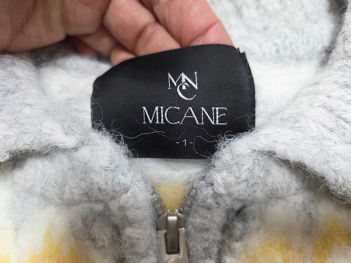 미케네(MICANE) 밀키 울헤어 니트집업가디건 44-66 새상품 상품이미지9