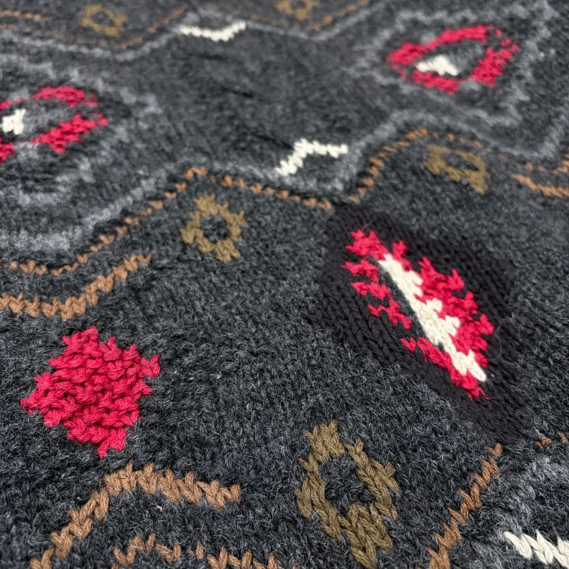 90‘s nautica 노티카 패턴 울니트 L  상품이미지3