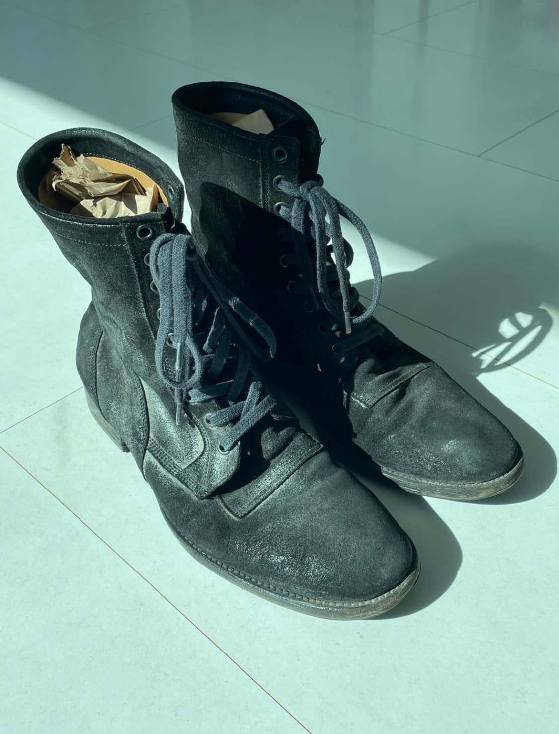 마르지엘라 스웨이드 컴뱃 부츠 상품이미지1