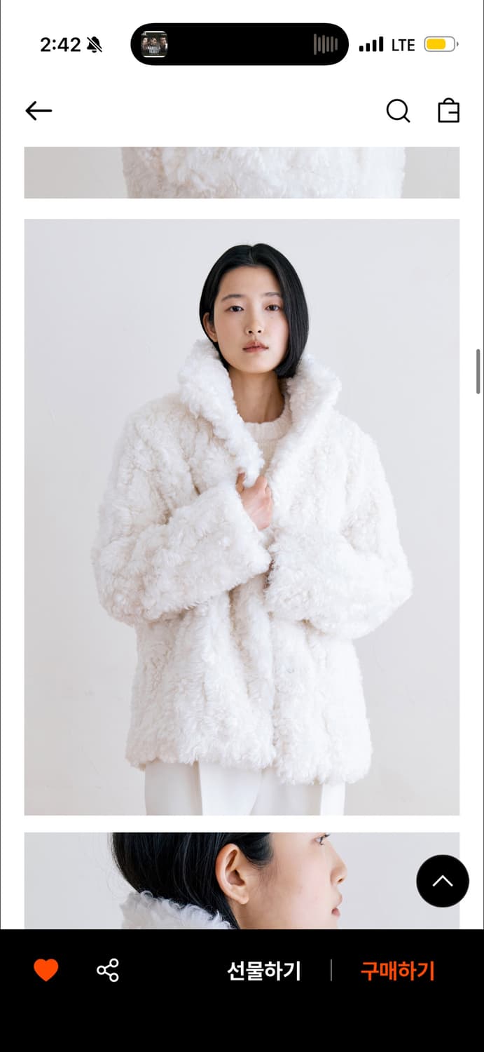 노티아 화이트 퍼자켓 상품이미지2