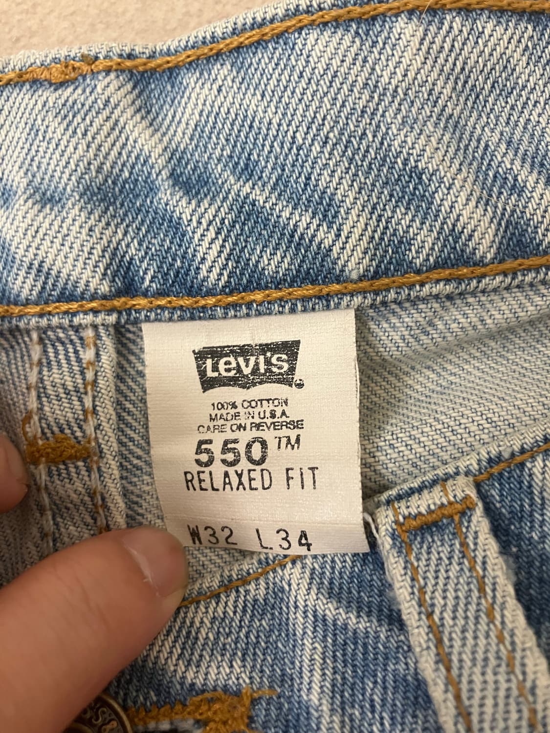 90s Levi’s 550 sky blue jeans (USA) 상품이미지7