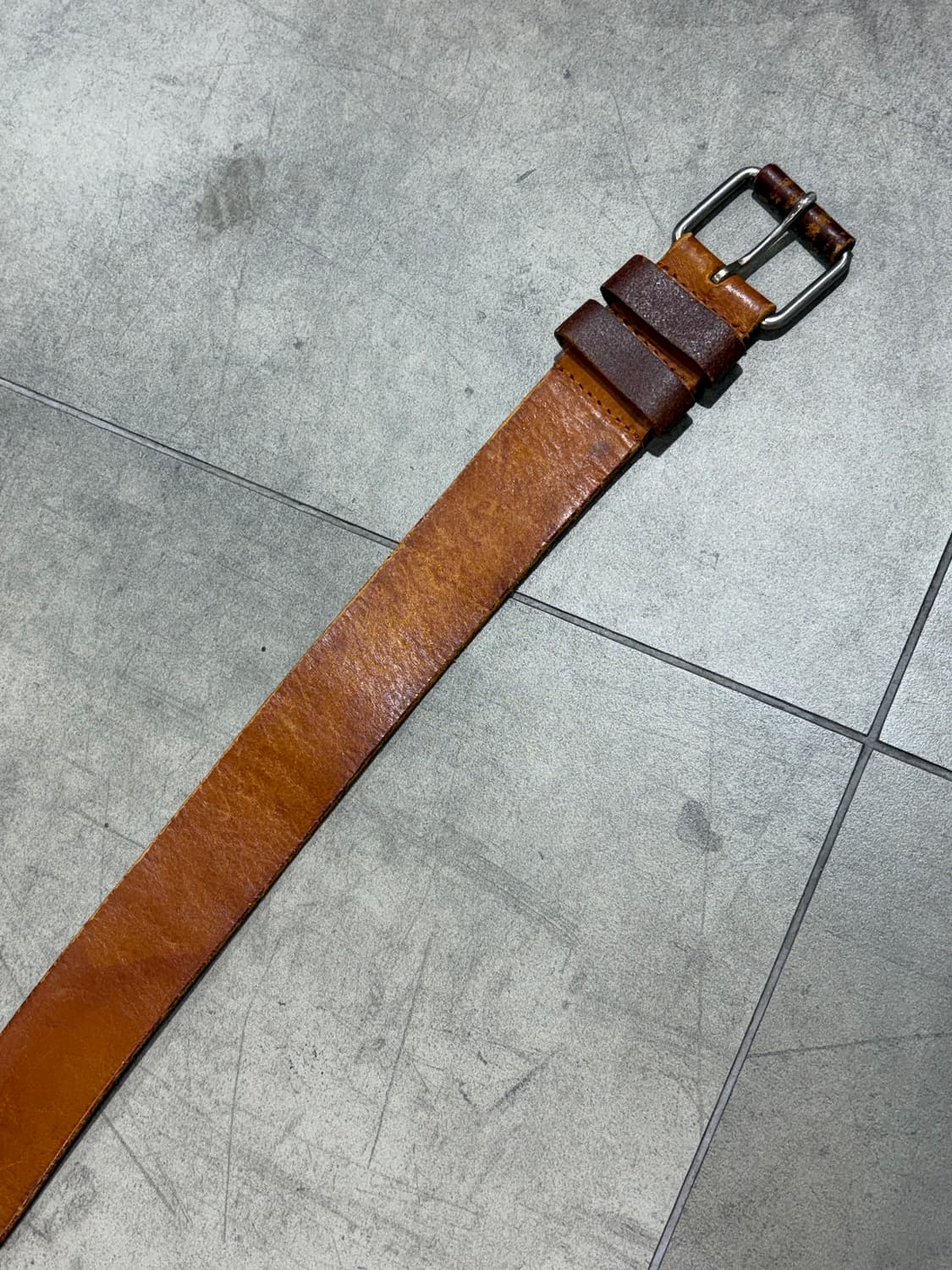 00s 마리떼 프랑소와 저버 스터드 소가죽 레더 벨트 상품이미지6