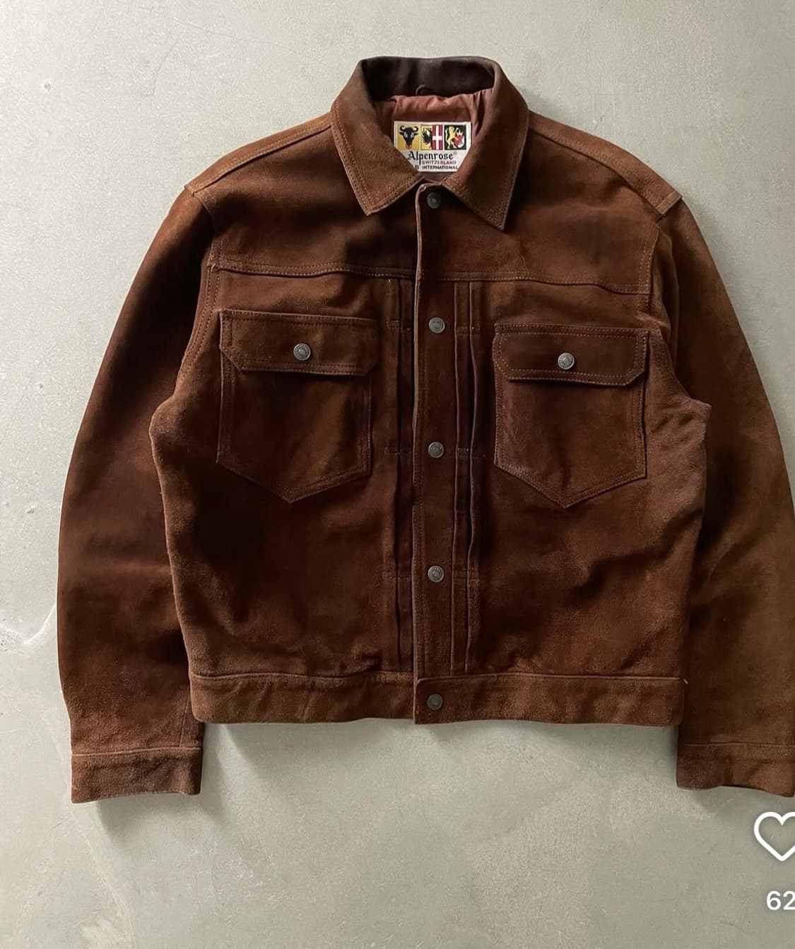 Vintage alphenrose swizerland 스웨이드 레더 상품이미지1