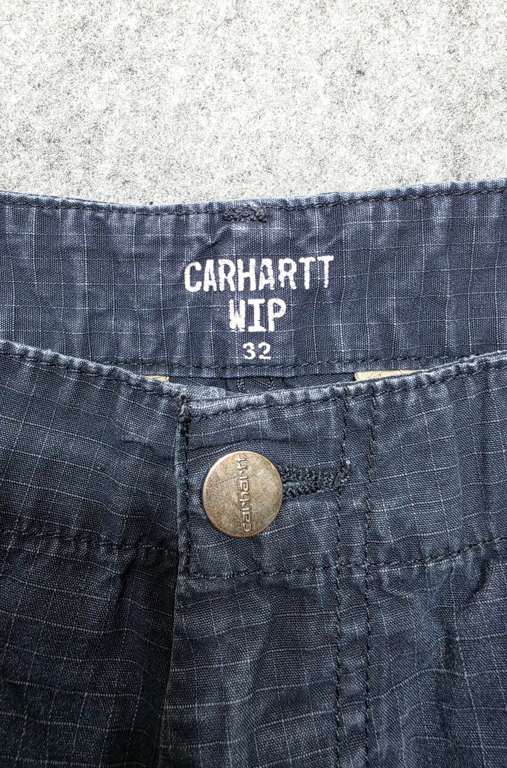 칼하트 WIP 립스탑 레귤러 카고 쇼츠 하프팬츠 반바지 네이비 32 상품이미지9