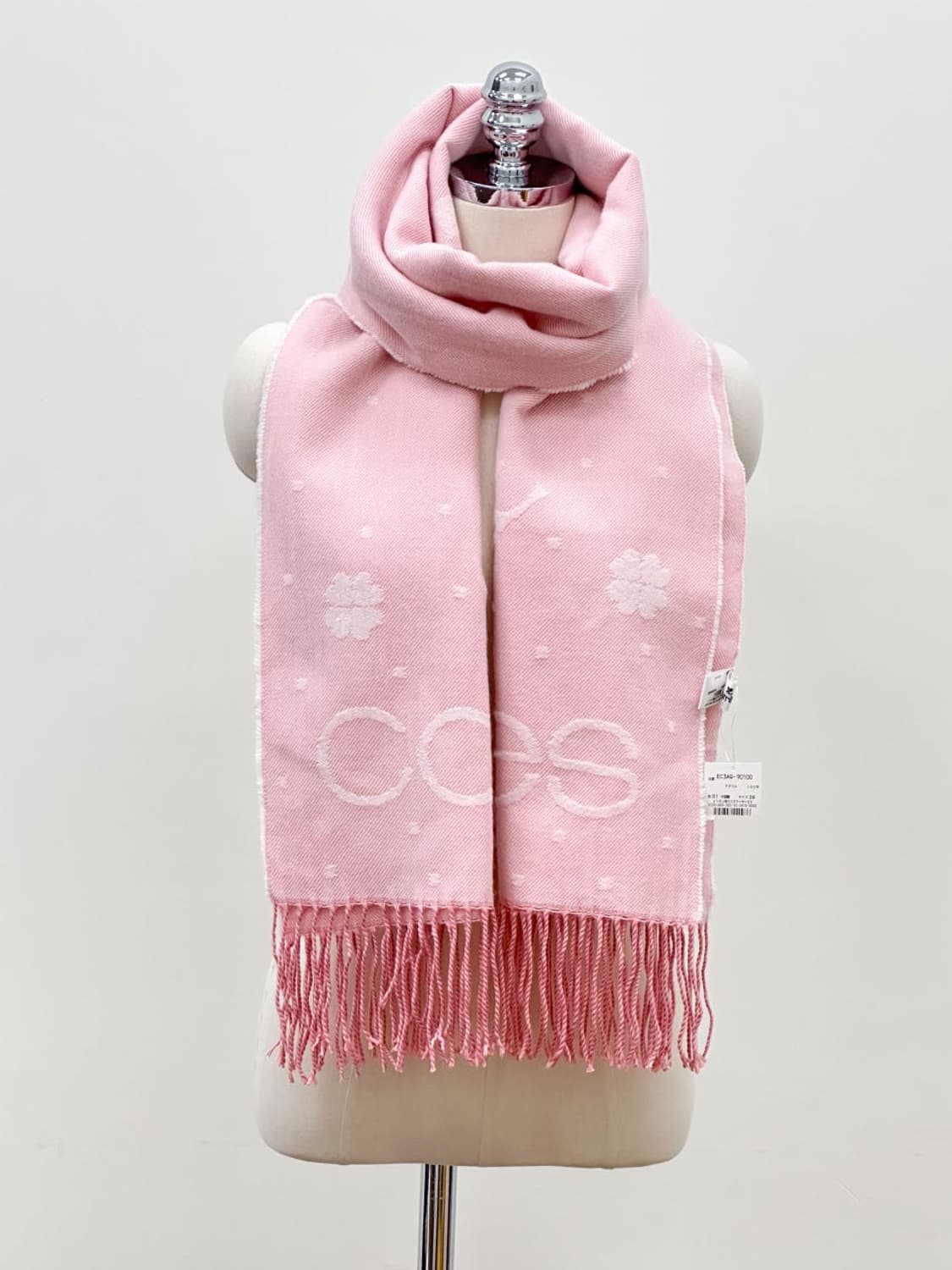 [새상품] courreges / 꾸레쥬 핑크 빅로고 머플러 상품이미지8