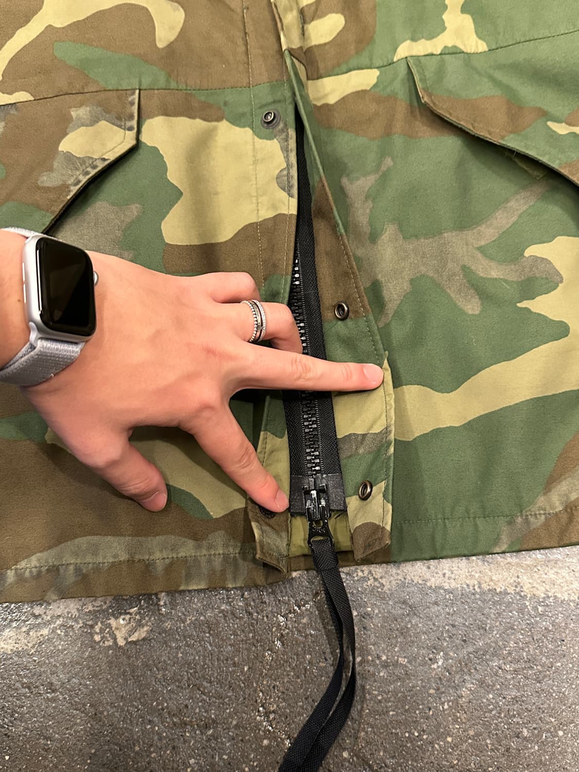 US ARMY 미군 오리지널 1세대 고어텍스 우드랜드 파카 M-R 상품이미지4