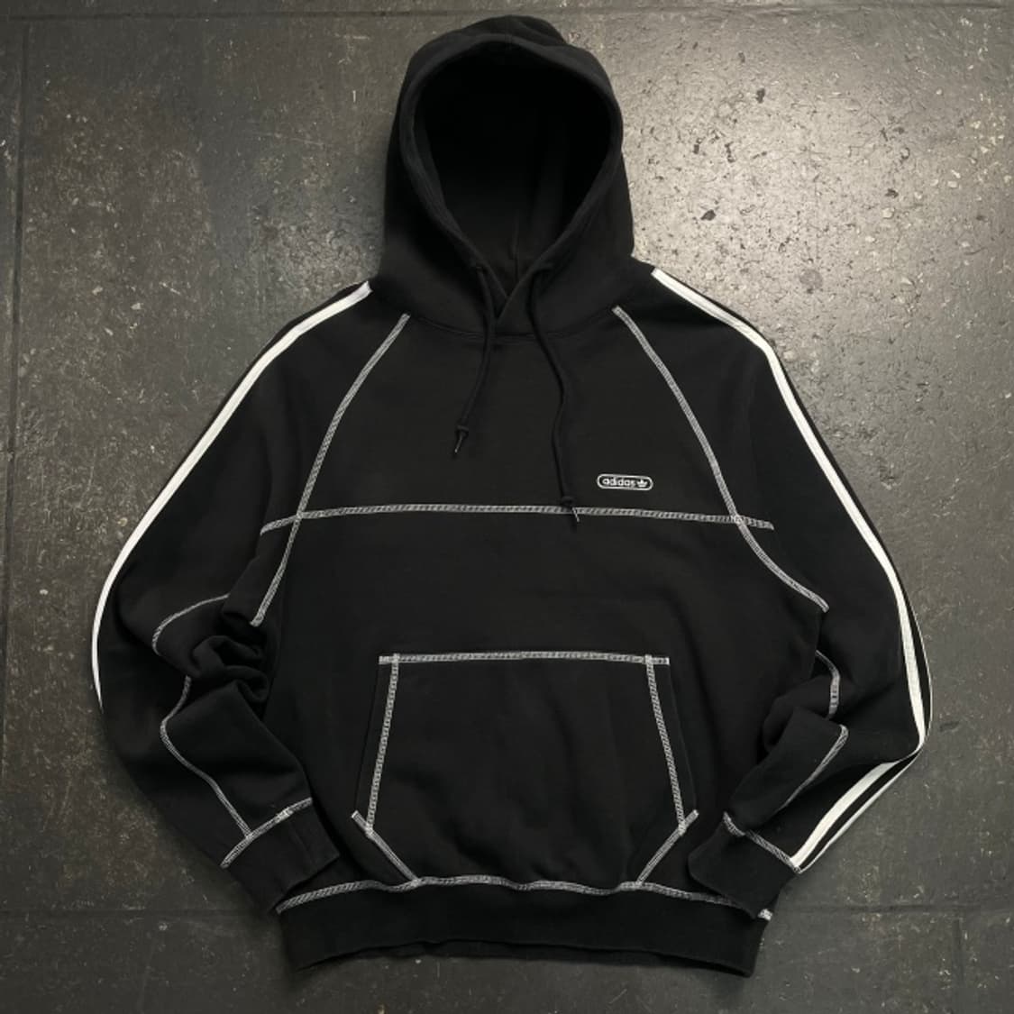 105 아디다스 콘트라스트 스티치 후드티  상품이미지1